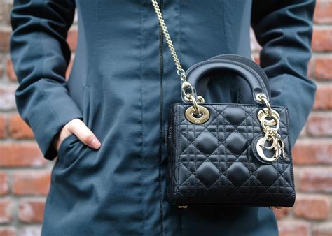 mini lady dior lambskin bag.